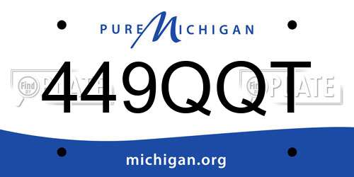 449QQT Michigan License Plate