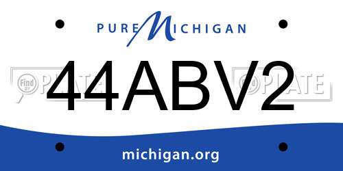44ABV2 Michigan License Plate