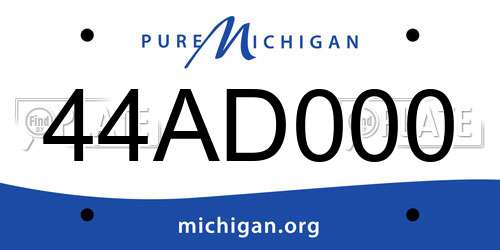 44AD000 Michigan License Plate