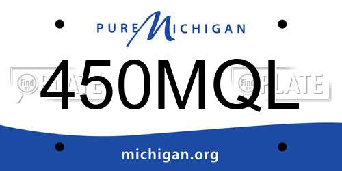 450MQL Michigan License Plate