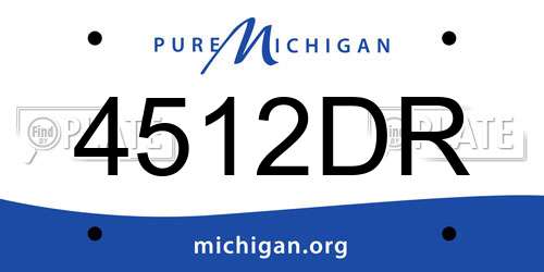 4512DR Michigan License Plate