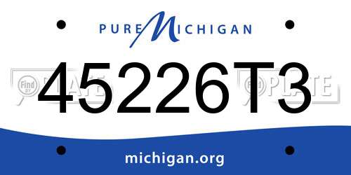 45226T3 Michigan License Plate