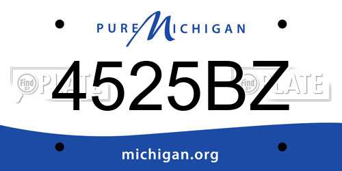 4525BZ Michigan License Plate