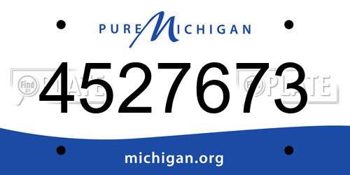 4527673 Michigan License Plate