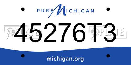 45276T3 Michigan License Plate