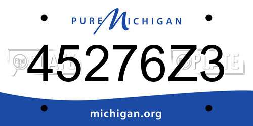 45276Z3 Michigan License Plate
