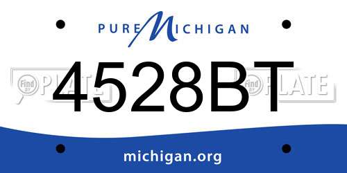 4528BT Michigan License Plate