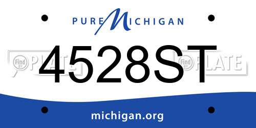 4528ST Michigan License Plate