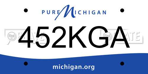 452KGA Michigan License Plate