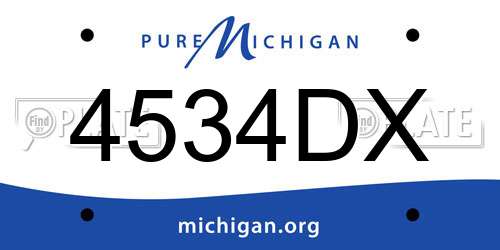 4534DX Michigan License Plate