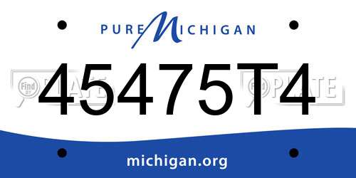 45475T4 Michigan License Plate