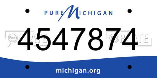 4547874 Michigan License Plate