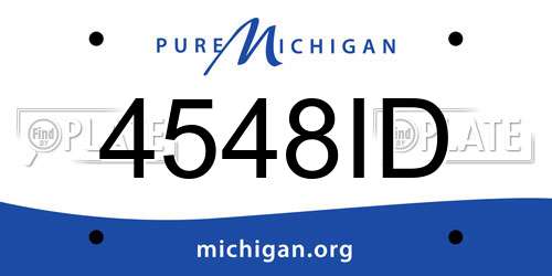 4548ID Michigan License Plate