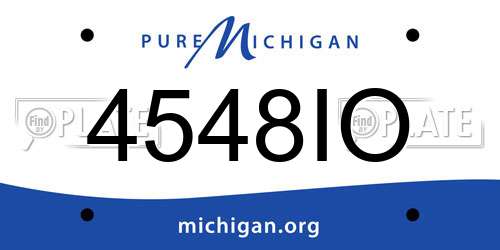 4548IO Michigan License Plate