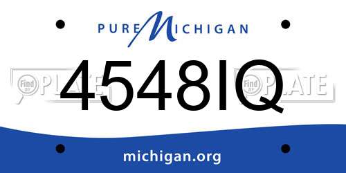 4548IQ Michigan License Plate