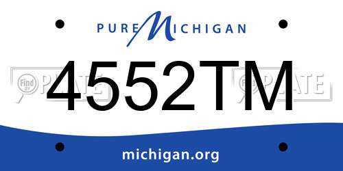 4552TM Michigan License Plate