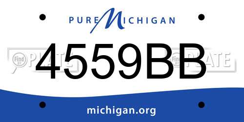 4559BB Michigan License Plate