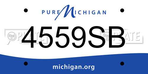 4559SB Michigan License Plate