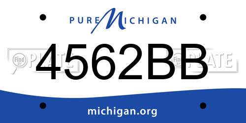 4562BB Michigan License Plate
