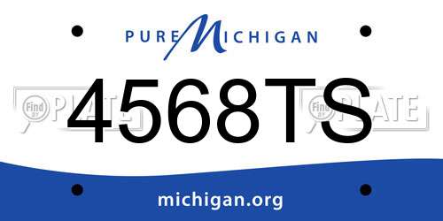 4568TS Michigan License Plate