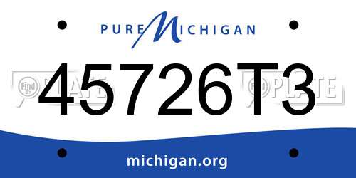 45726T3 Michigan License Plate