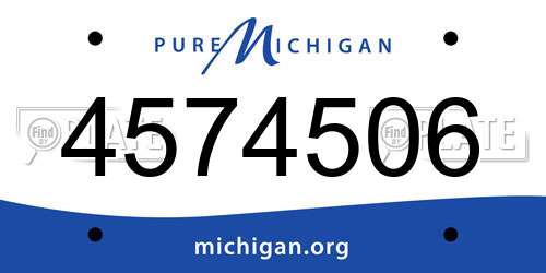 4574506 Michigan License Plate