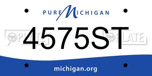 4575ST Michigan License Plate