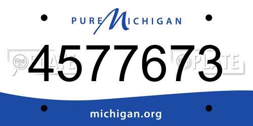 4577673 Michigan License Plate