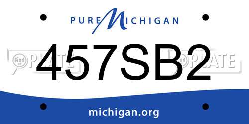 457SB2 Michigan License Plate