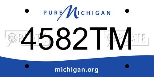 4582TM Michigan License Plate