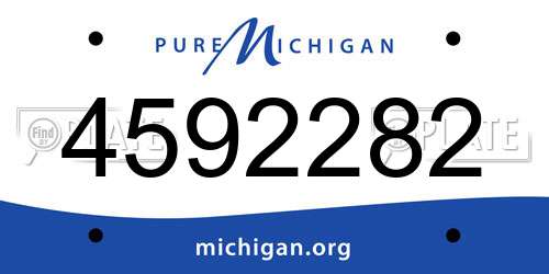 4592282 Michigan License Plate
