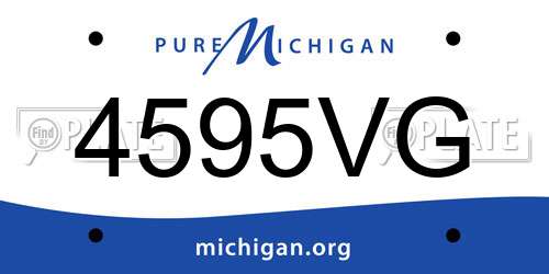 4595VG Michigan License Plate