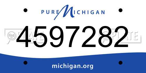 4597282 Michigan License Plate