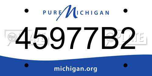 45977B2 Michigan License Plate