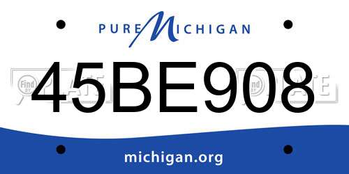 45BE908 Michigan License Plate