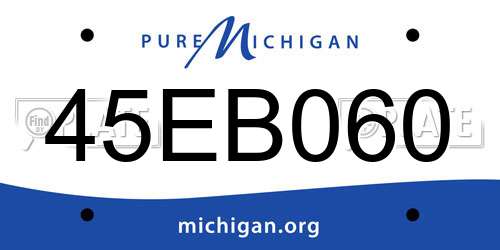 45EB060 Michigan License Plate