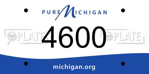 4600 Michigan License Plate