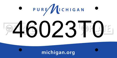46023T0 Michigan License Plate