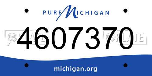 4607370 Michigan License Plate