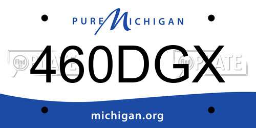 460DGX Michigan License Plate
