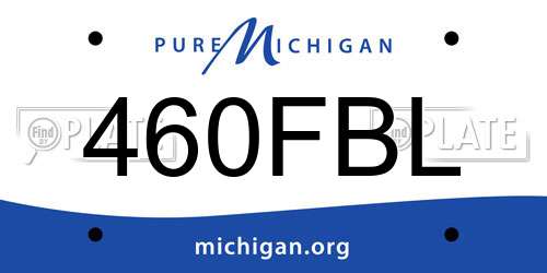 460FBL Michigan License Plate
