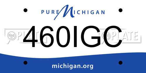 460IGC Michigan License Plate