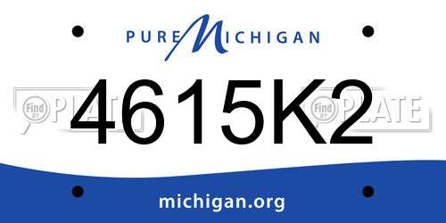 4615K2 Michigan License Plate