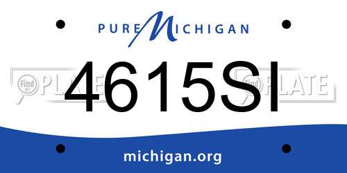 4615SI Michigan License Plate