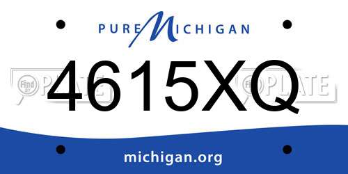 4615XQ Michigan License Plate
