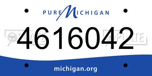 4616042 Michigan License Plate