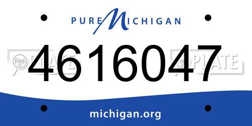 4616047 Michigan License Plate