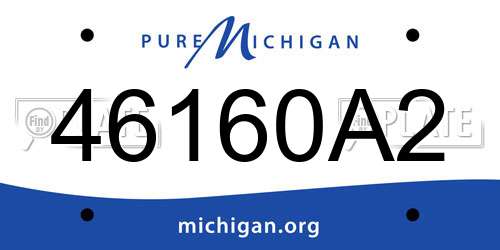 46160A2 Michigan License Plate