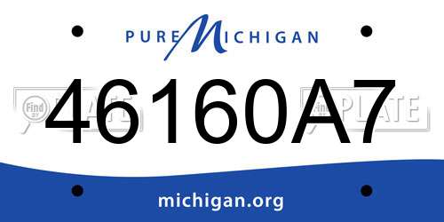 46160A7 Michigan License Plate