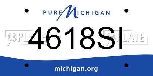 4618SI Michigan License Plate